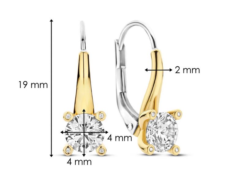 Ti Sento Milano Hoop Earrings Yellow Gold Detail