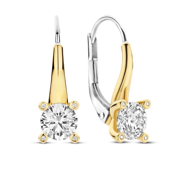Ti Sento Milano Hoop Earrings Yellow Gold Detail
