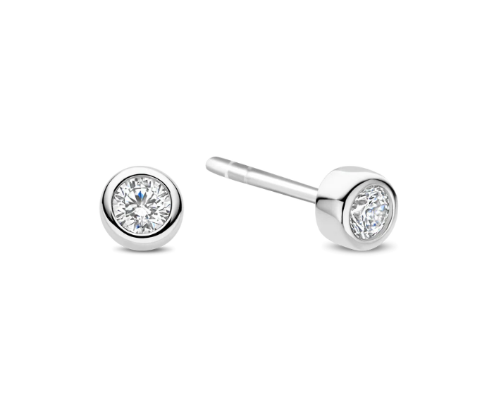 Ti Sento Milano Hoop Earrings Yellow Gold Detail