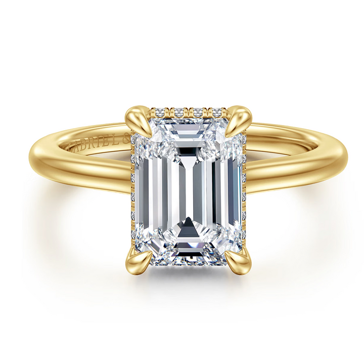 Bague 14KJ diamant de laboratoire 2ct