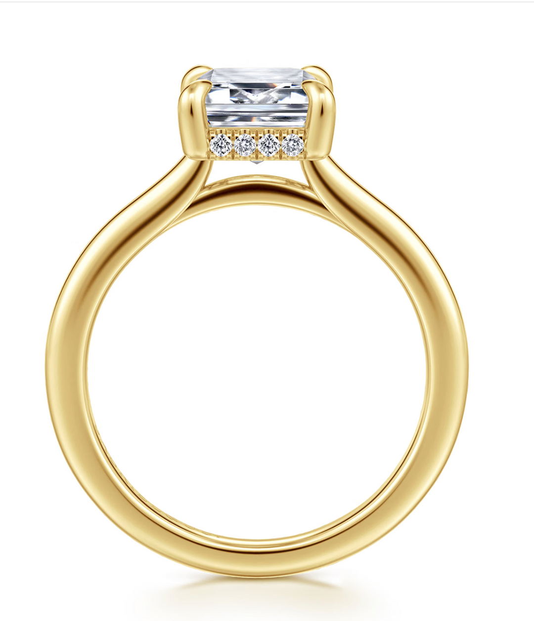 Bague 14KJ diamant de laboratoire 2ct