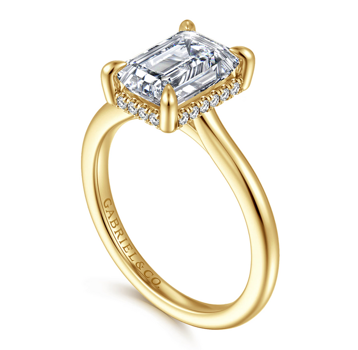 Bague 14KJ diamant de laboratoire 2ct