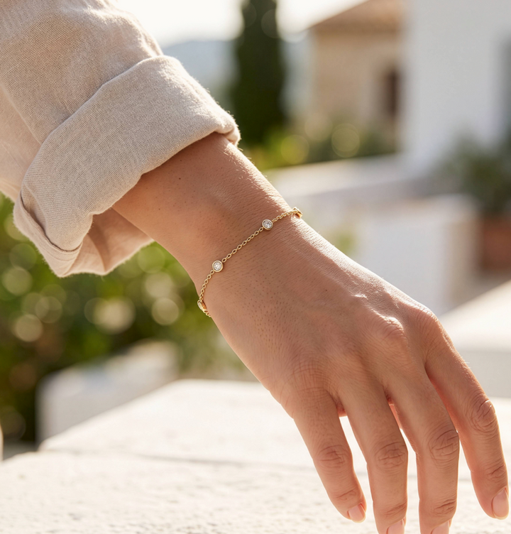 Bracelet diamants de laboratoire