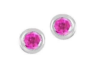 Diamond White Gold Stone Earrings