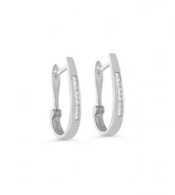 Diamond earrings in 10k white gold