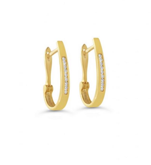 Diamond earrings in 10k yellow gold