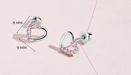 SILVER .925 LADYBUG earrings