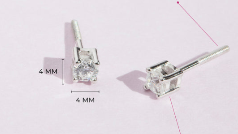 SILVER .925 LADYBUG earrings