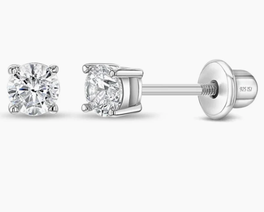 SILVER .925 LADYBUG earrings
