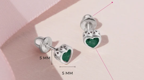 Boucles d'oreilles ARGENT .925 Coeur