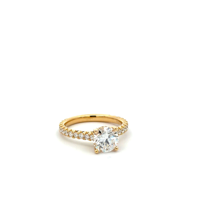 Bague de fiançailles en or jaune 18k
