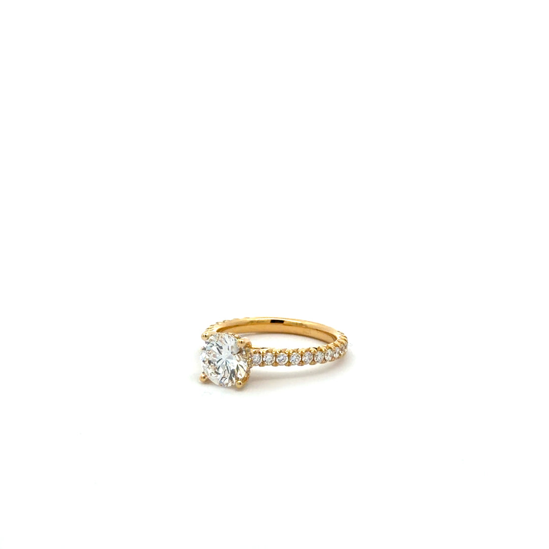 Bague de fiançailles en or jaune 18k