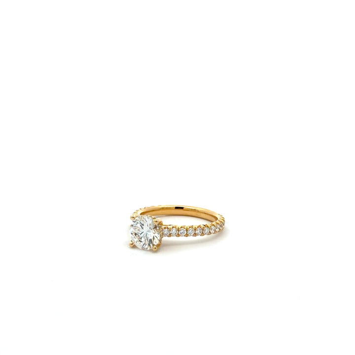 Bague de fiançailles en or jaune 18k