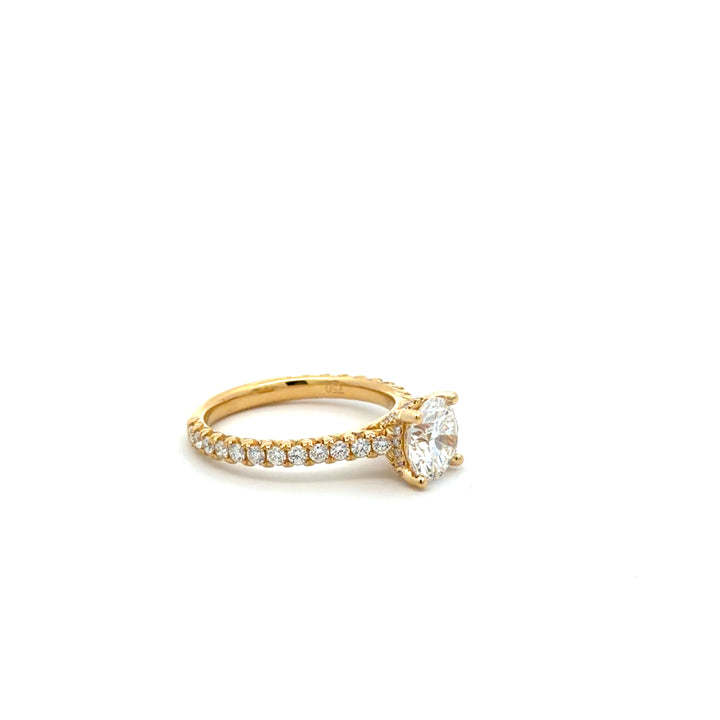 Bague de fiançailles en or jaune 18k