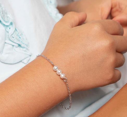 Bracelet enfant argent .925 Perles
