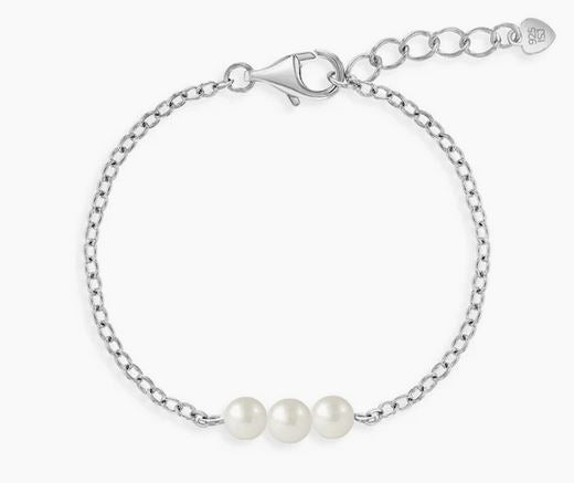 Bracelet enfant argent .925 Perles