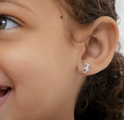 SILVER .925 LADYBUG earrings