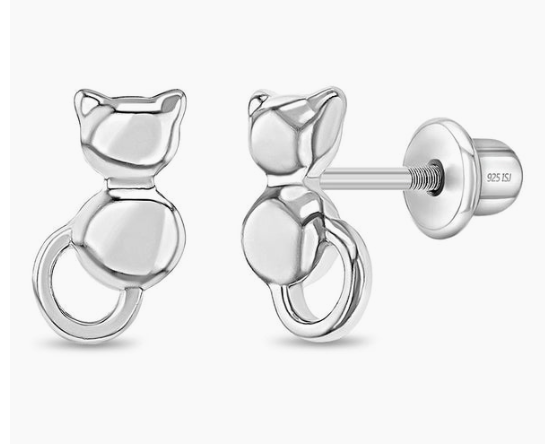 SILVER .925 LADYBUG earrings