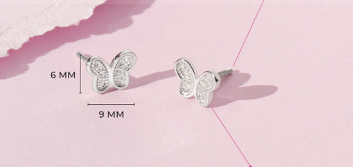SILVER .925 LADYBUG earrings