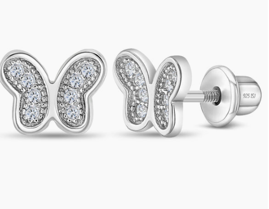 SILVER .925 LADYBUG earrings