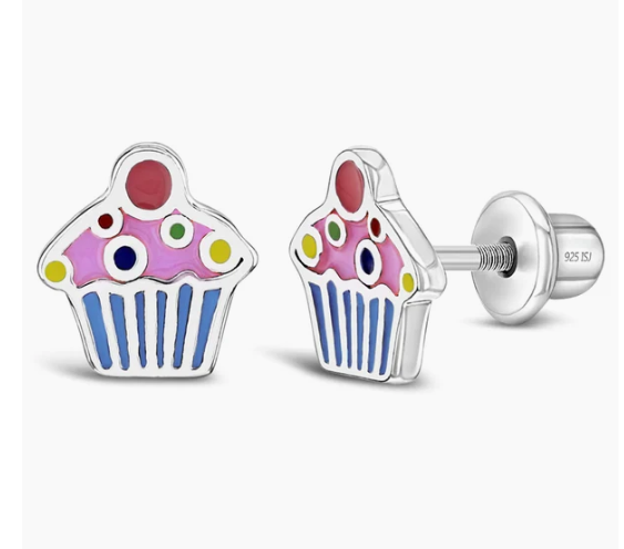 SILVER .925 LADYBUG earrings