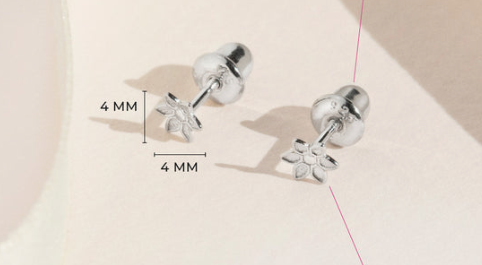 Boucles d'oreilles ARGENT .925 FLEUR