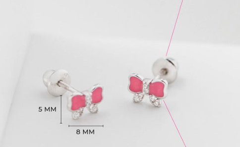 SILVER .925 LADYBUG earrings