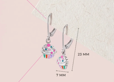 SILVER .925 LADYBUG earrings