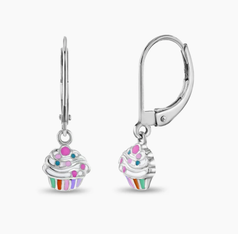 SILVER .925 LADYBUG earrings