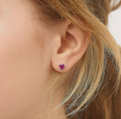 Boucles d'oreilles ARGENT .925 Coeur
