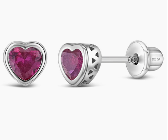 Boucles d'oreilles ARGENT .925 Coeur
