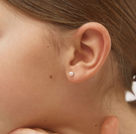 Boucles d'oreilles ARGENT .925 perle rose