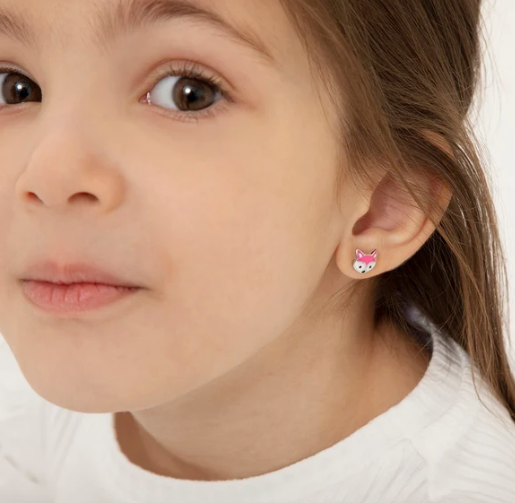 Boucles d'oreilles ARGENT .925 Renard