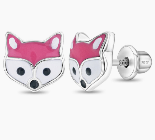 Boucles d'oreilles ARGENT .925 Renard