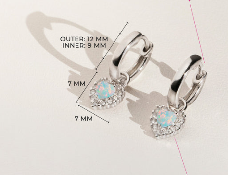 SILVER .925 Heart Earrings