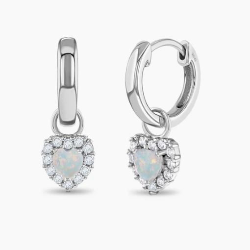 SILVER .925 Heart Earrings