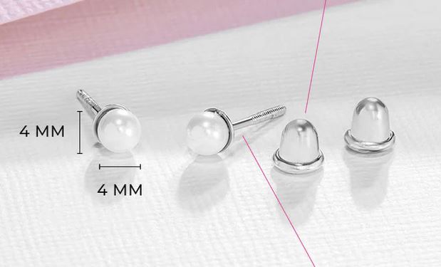 Boucles d'oreilles ARGENT .925 perle