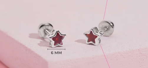 Boucles d'oreilles ARGENT .925 ÉTOILE CZ