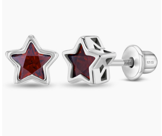 Boucles d'oreilles ARGENT .925 ÉTOILE CZ