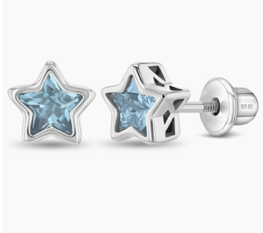 Boucles d'oreilles ARGENT .925 ÉTOILE CZ