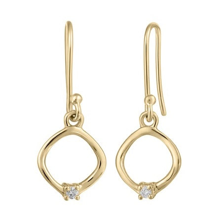 Boucles d'oreilles Diamant Or Jaune