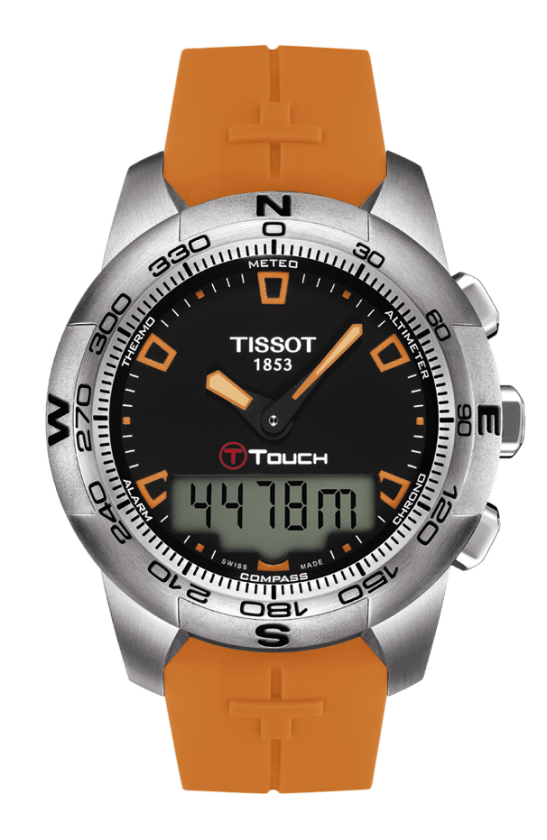 Montre Tissot T-Touch II Acier Bracelet Polymère Orange