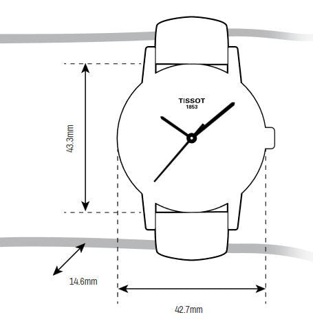 Montre Tissot T-Touch II Acier Bracelet Polymère Orange Size