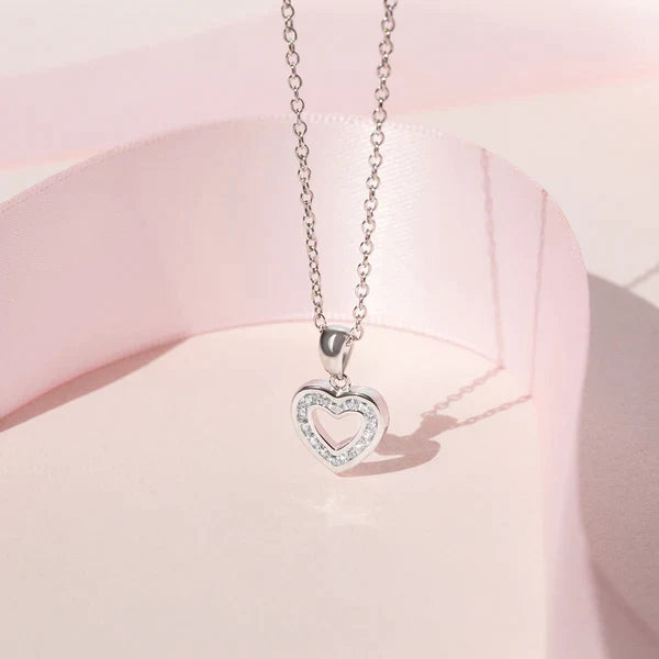 .925 HEART silver pendant chain for children