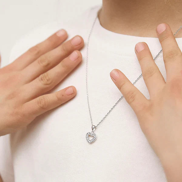 .925 HEART silver pendant chain for children
