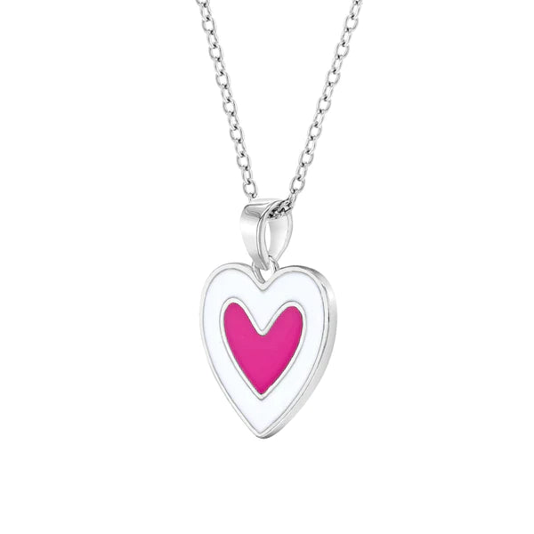 Chaine pendentif argent .925 COEUR pour enfant