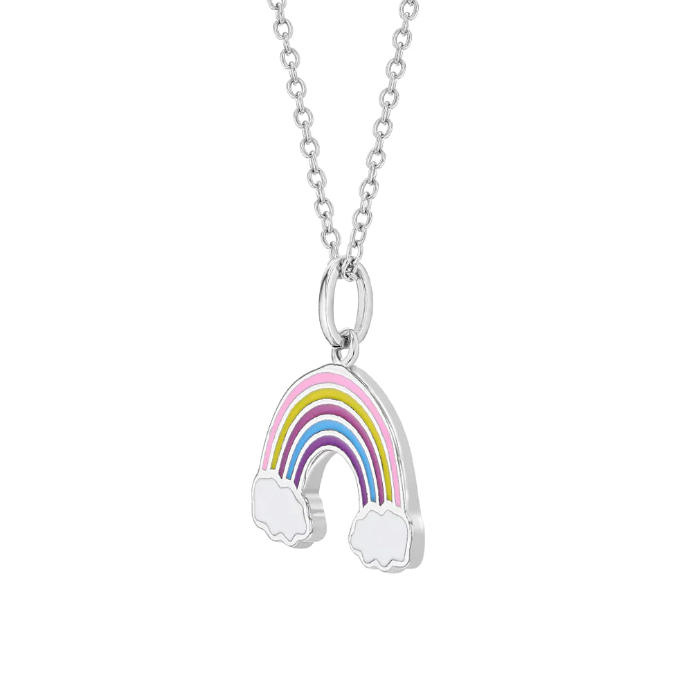 Chaine pendentif argent .925 ARC-EN-CIEL pour enfant