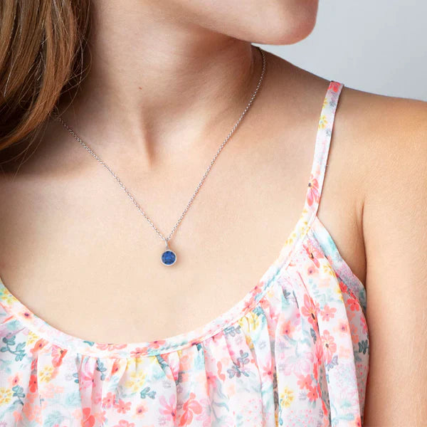 Chaine pendentif argent .925 CZ pour enfant