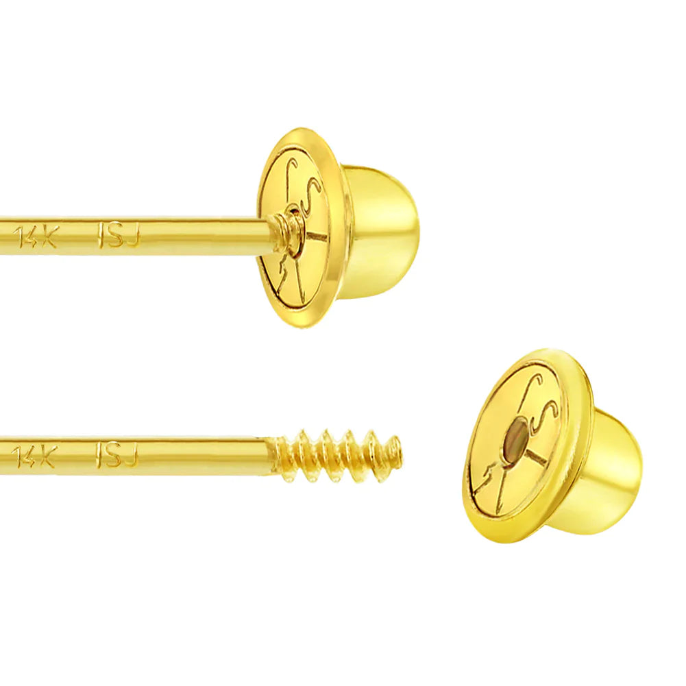 Boucles d'oreilles 14k jaune CZ