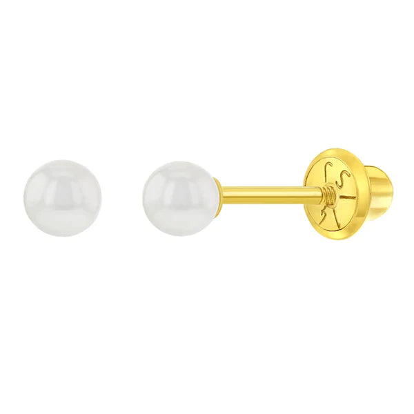 Boucles d'oreilles 14k jaune Perle d'eau douce